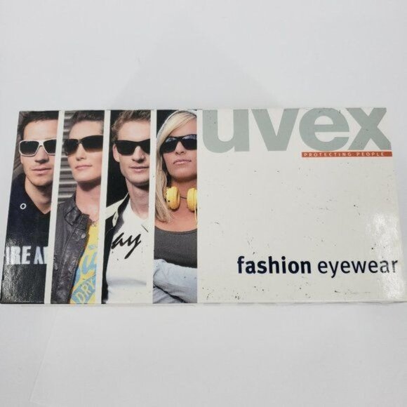 UVEX Sport Polarized Sunglasses Oversize 22 White Frame Smoke Lens NWT